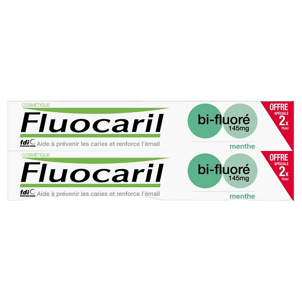 FLUOCARIL DENTIFRICE BI-FLUORÉ 145MG MENTHE 2*75ML