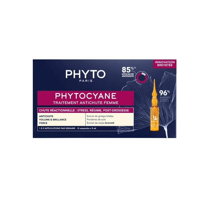 PHYTOCYANE TRAITEMENT ANTI-CHUTE FEMME CHUTE REACTIONNELLE 12*5ML