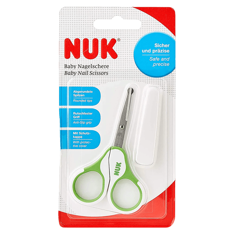 NUK CISEAUX AVEC ÉTUI VERT