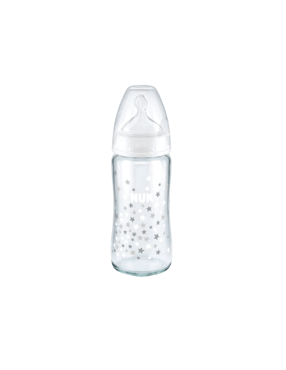 NUK FIRST CHOICE+ Biberon Temperature Control 0-6m en Verre Blanc 240ml