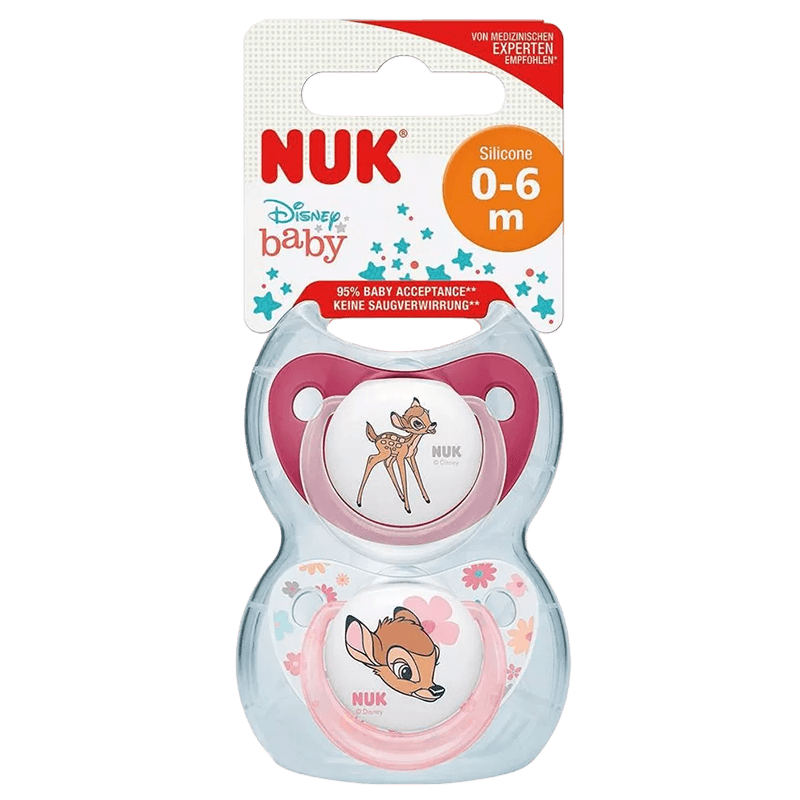 NUK SUCETTE SILICONE BAMBI 0-6M 2PCS