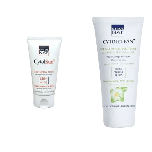 COFFRET CYTOLSUN ECRAN TEINTE(BEIGE NATUREL 50ML+CYTOLCLEAN GEL NETTOYANT