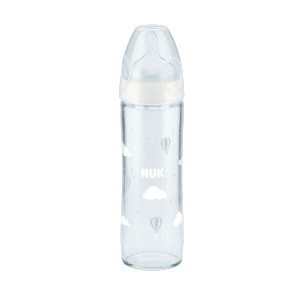 NUK Biberon Classique First Choice En Verre 0-6 Mois Blanc 240ml