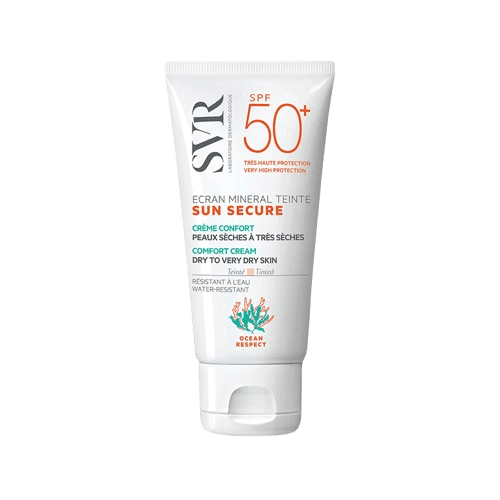 SVR SUN SECURE ECRAN MINERAL TEINTE PEAUX SÈCHES A TRÈS SÈCHES SPF50+ 50ML