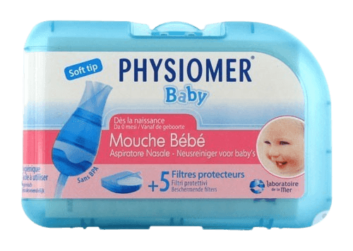 PHYSIOMER MOUCHE BEBE AVEC EMBOUT ET 5 FILTRES JETABLES