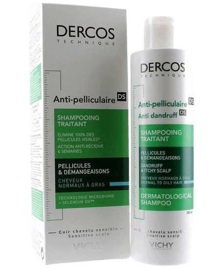 VICHY DERCOS ANTI PELLICULAIRE SHAMPOOING CHEVEUX NORMAUX A GRAS 200 ML