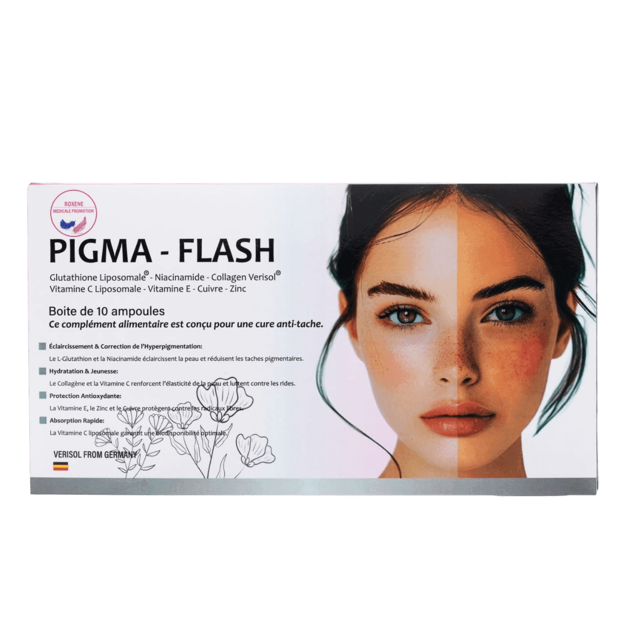 ROXENE PIGMA FLASH 10 AMPOULES 25ML