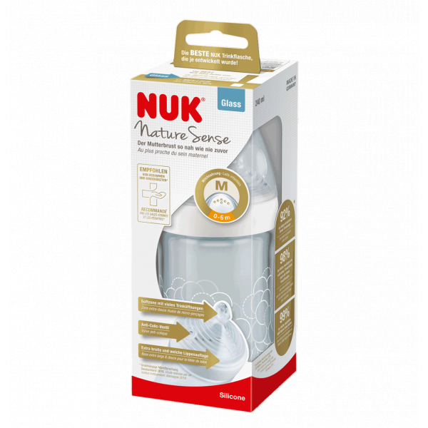 NUK BIBERON LARGE EN VERRE 240 ML