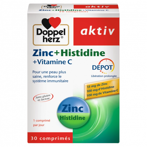 AKTIV ZINC+HISTIDINE + VITAMINE C 30 COMPRIMES