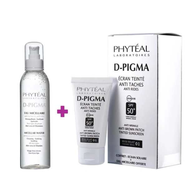 PHYTEAL DPIGMA ECRAN TEINTE BEIGE ECLAT SPF50+EAU MICELLAIRE150ML (OFFERTE)