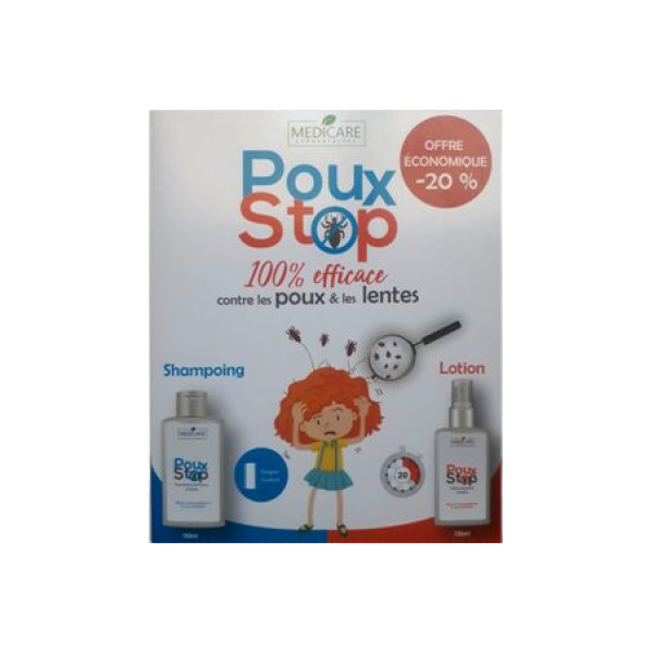 Medicare POUXSTOP Shampooing Anti Poux + Lotion Assainissante