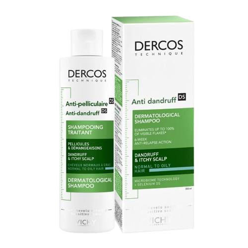 VICHY DERCOS ANTI PELLICULAIRE SHAMPOOING CHEVEUX NORMAUX A GRAS 200 ML
